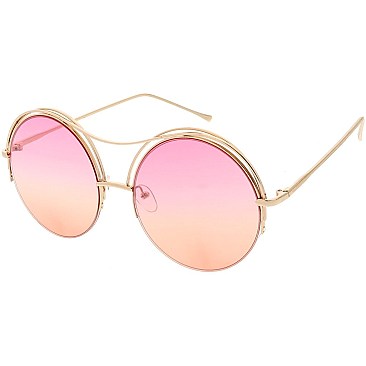 Pack of 12 Women's Round Metal Sunglasses