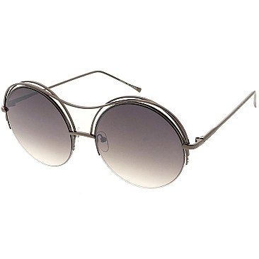 Pack of 12 Women's Round Metal Sunglasses