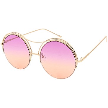 Pack of 12 Women's Round Metal Sunglasses