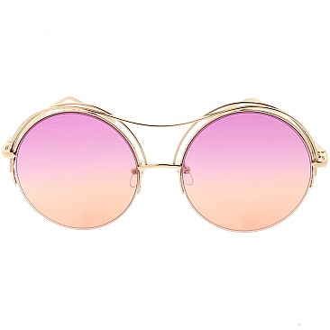 Pack of 12 Women's Round Metal Sunglasses