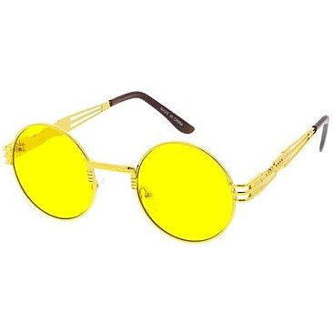 Pack of 12 Round Metal Sunglasses