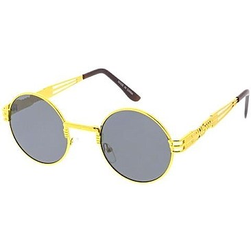 Pack of 12 Round Metal Sunglasses