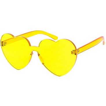 Pack of 12 Colorful Heart Shape Sunglasses