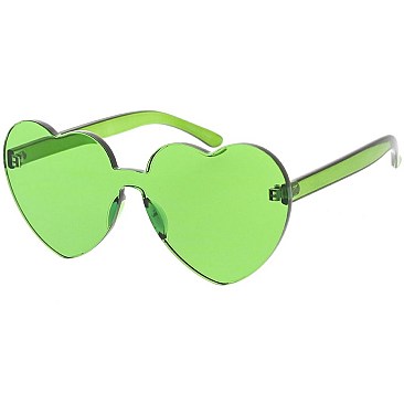 Pack of 12 Colorful Heart Shape Sunglasses