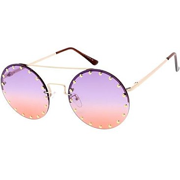 Pack of 12 Studded Round Sunglasses