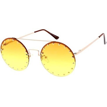 Pack of 12 Studded Round Sunglasses