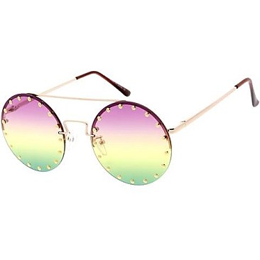 Pack of 12 Studded Round Sunglasses