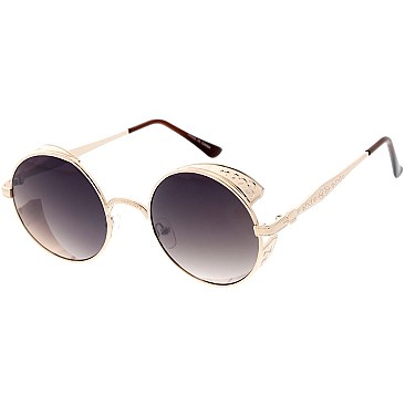 Pack of 12 Round Temple Frame Sunglasses
