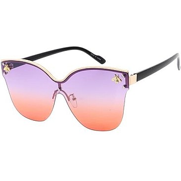 Pack of 12 Bee Accent Shield Sunglasses