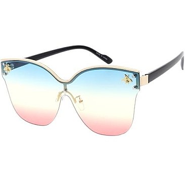 Pack of 12 Bee Accent Shield Sunglasses