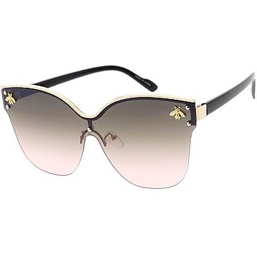 Pack of 12 Bee Accent Shield Sunglasses