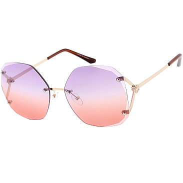 Pack of 12 Studded Wavy Edge Sunglasses