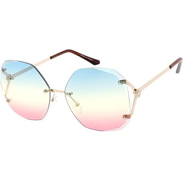 Pack of 12 Studded Wavy Edge Sunglasses