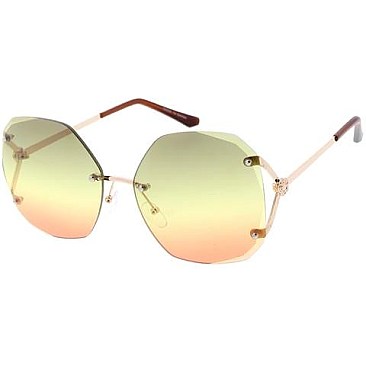 Pack of 12 Studded Wavy Edge Sunglasses