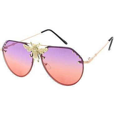 Pack of 12 Bee Accent Gradient Sunglasses