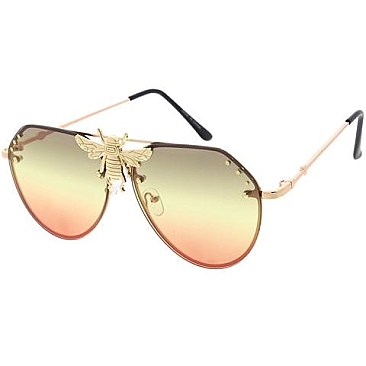 Pack of 12 Bee Accent Gradient Sunglasses