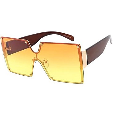 Pack of 12 Square Iconic Mix Tone Sunglasses