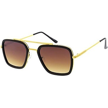 Pack of 12 Iconic Rubber Frame Aviator Sunglasses