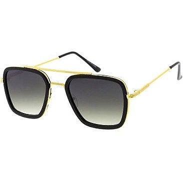 Pack of 12 Iconic Rubber Frame Aviator Sunglasses