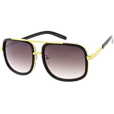 Pack of 12 Rubber Frame Aviator Sunglasses