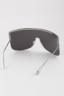 Pack of 12 Studded Full Rimmed Shield Sunglasses