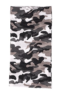 PACK OF 12 ASSORTED COLOR CAMOUFLAGE TUBE FACE MASK