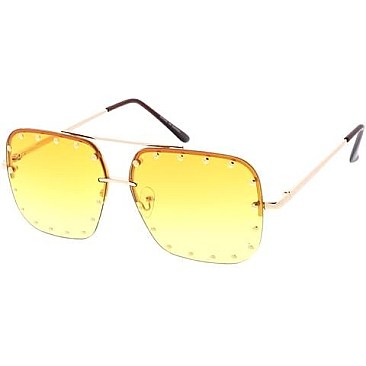 Pack of 12 Gradient Studded Sunglasses