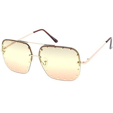 Pack of 12 Gradient Studded Sunglasses