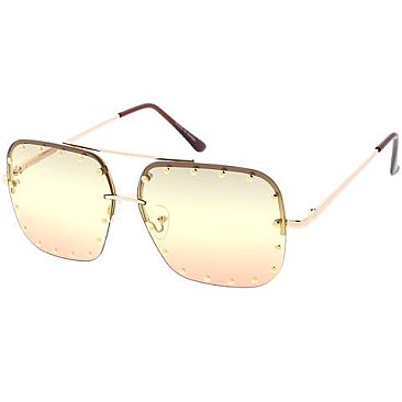 Pack of 12 Gradient Studded Sunglasses