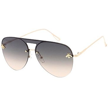 Pack of 12 Bee Accent Aviator Sunglasses
