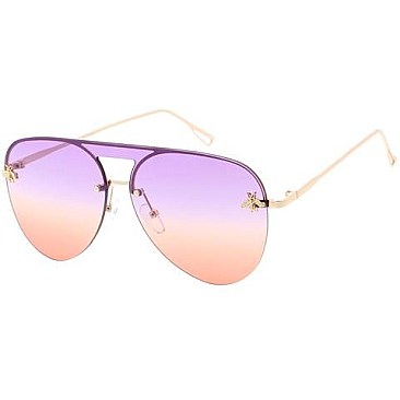 Pack of 12 Bee Accent Aviator Sunglasses