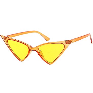 Pack of 12 Iconic Pointy Cat Eye Sunglasses Set