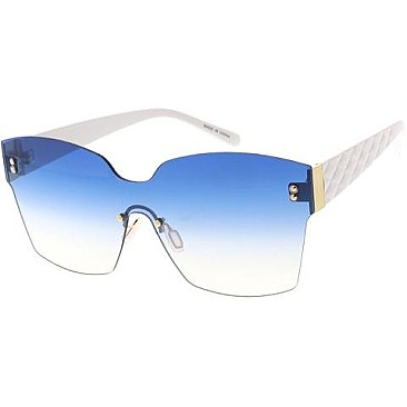 Pack of 12 Rimless Visor Statement Sunglasses