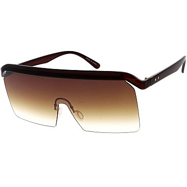 Pack of 12 Shield Tinted Sunglasses