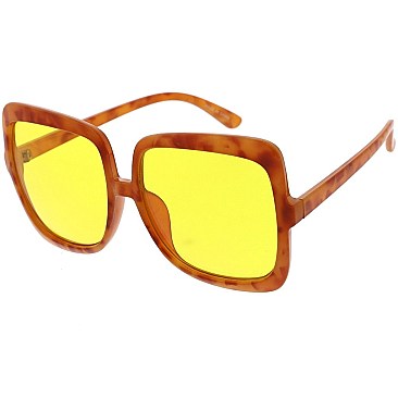 Pack of 12 Oversized Curved Square Sunglasses