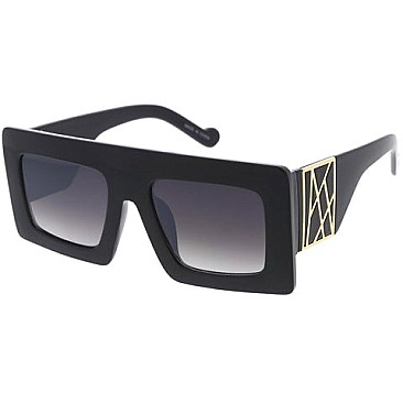 Bulk Frame Gold Detailed Temples Fashion Sunglasses
