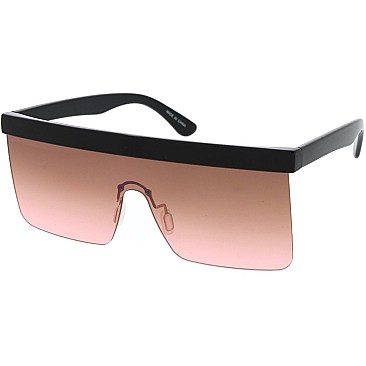 Pack of 12 Half Framed Shield Sunglasses