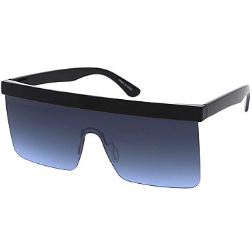 Pack of 12 Half Framed Shield Sunglasses