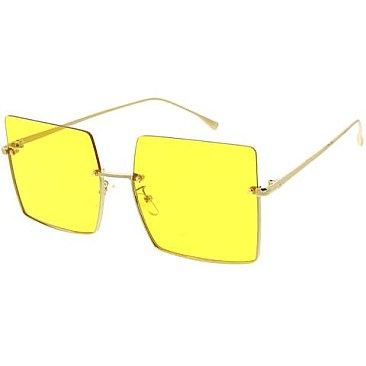 Pack of 12 Iconic Half Frame Square Sunglasses Set
