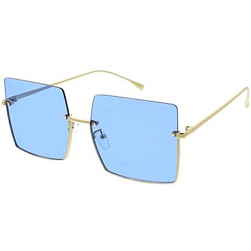 Pack of 12 Iconic Half Frame Square Sunglasses Set