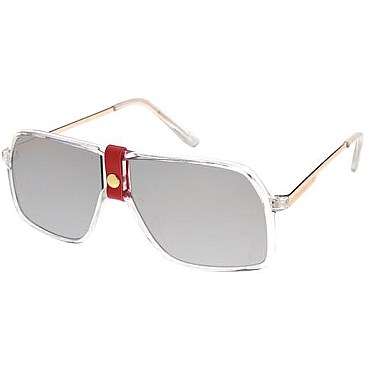 Pack of 12 Luxury METAL FULL RIM FRAME W Leather Buckle Accent