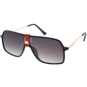 Pack of 12 Luxury METAL FULL RIM FRAME W Leather Buckle Accent