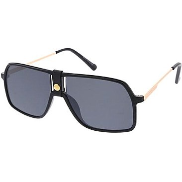 Pack of 12 Luxury METAL FULL RIM FRAME W Leather Buckle Accent