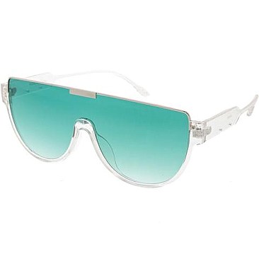 Pack of 12 Half Frame Fashion Shield Sunglasses