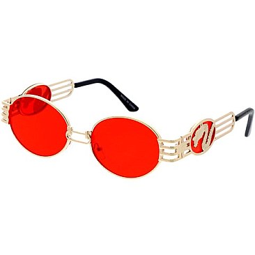 Pack of 12 Unique Dragon Emblem Round Sunglasses