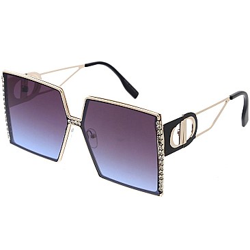 Pack of 12 Fashion Luxury Oversized Square Sunglasses