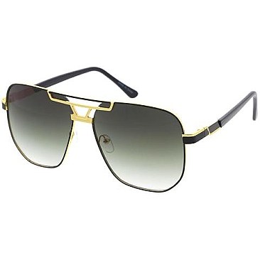 Pack of 12 Fashion Unique Frame Unisex Aviator Sunglasses
