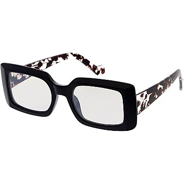 Pack of 12 Retro Thick Framed Rectangular Glasses