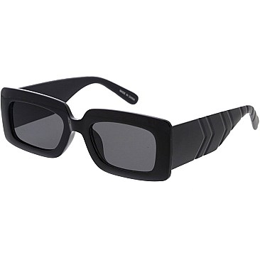 Pack of 12 Fashion Thick Framed Rectangular Sunglasses