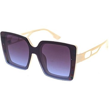 Pack of 12 Oversized Square Sunglasses W Stones